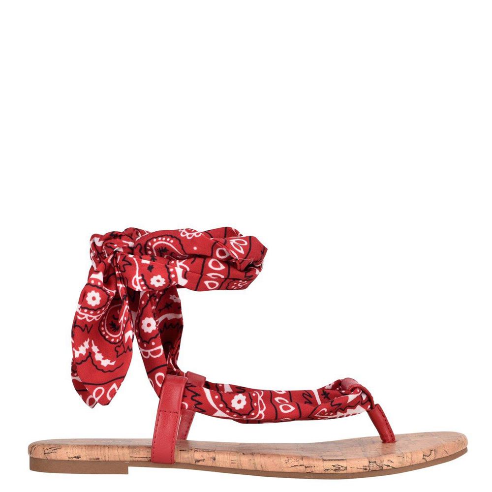 Nine West Trap Ankle Wrap Flat Sandals South Africa Nine West